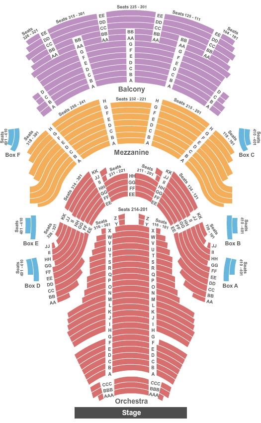 Silva Concert Hall The Nutcracker Seating Chart